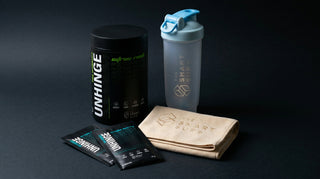 UNHINGE Starter Kit - Tub, Shaker, Towel & Trial Pack