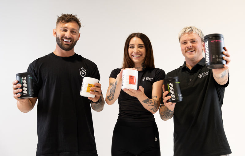 The SmartSups team in Brisbane holding the product range
